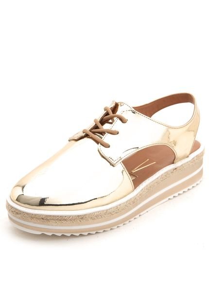 Oxford Flatform Vizzano Recortes Dourado - Marca Vizzano