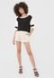 Blusa Dress to Color Block Preta/Off-White - Marca Dress to