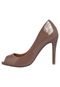 Peep Toe Santa Lolla Verniz Bege - Marca Santa Lolla