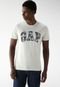 Camiseta GAP Slim Logo Off-White - Marca GAP