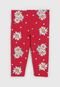 Calça Legging Kyly Infantil Floral Vermelha - Marca Kyly