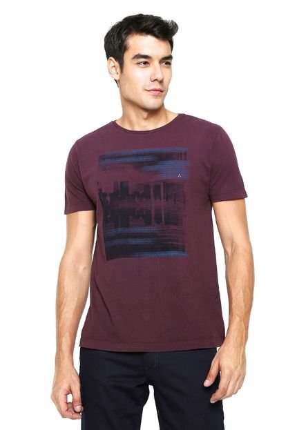 Camiseta Aramis Regular Fit Reflexo Vinho - Marca Aramis