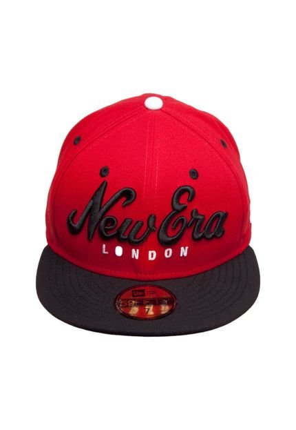 Boné New Era 5950 Scrip London Vermelho - Marca New Era