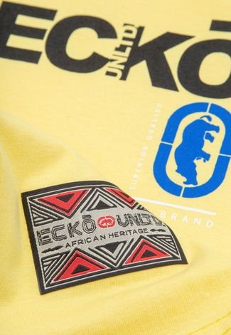 Camiseta Ecko Infantil Estampada Amarela