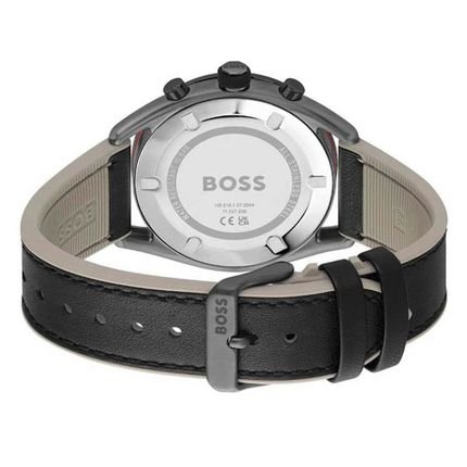 Relógio Boss Masculino Couro Preto e Cinza 1514024 - Marca BOSS