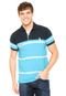 Camisa Polo Aleatory Faixas Azul-Marinho - Marca Aleatory