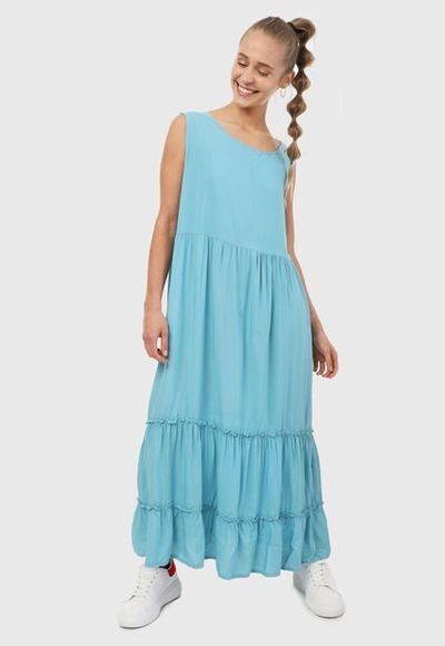 Vestido azul best sale dafiti