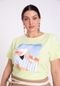 T-shirt Plus Size em Malha Estampada - Marca Lunender