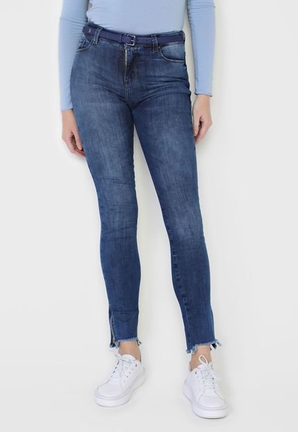 Calça Jeans Hering Skinny Estonada Azul - Marca Hering