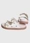 Chinelo Papete 28 ao 39 Infantil Feminino Off White com Fivela Kidstep - Marca Kidstep