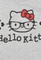 Blusa Hello Kitty Manga Curta Menina Cinza - Marca Hello Kitty