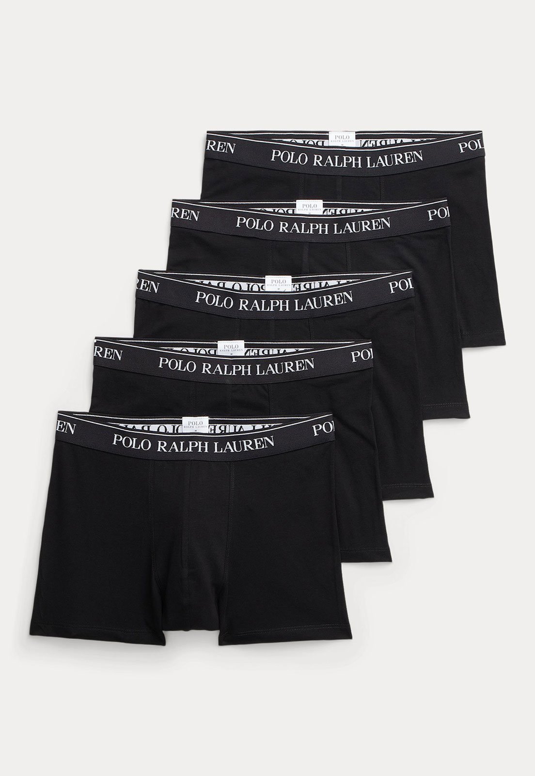 Kit 5pçs Cueca Polo Ralph Lauren Boxer Logo Preta - Marca Polo Ralph Lauren