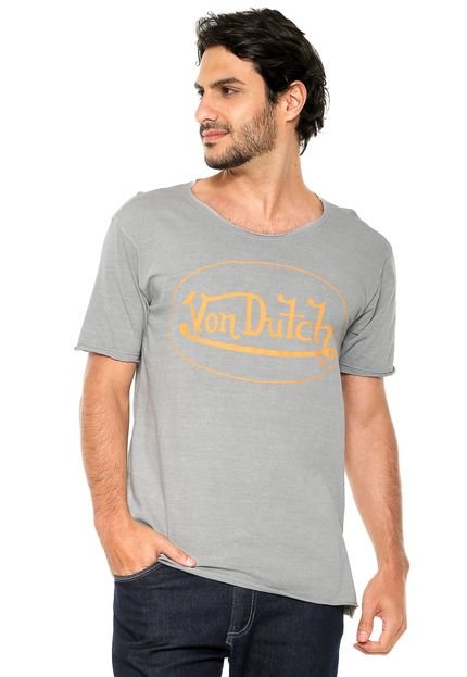 Camiseta Von Dutch  Logo Cinza - Marca Von Dutch 