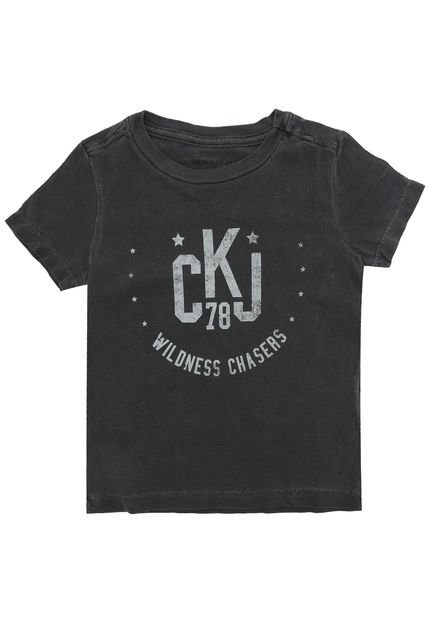 Camiseta Calvin Klein Kids Menino Escrita Preta - Marca Calvin Klein Kids