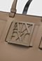 Bolsa Ax Armani Exchange Logo Bege - Marca AX ARMANI EXCHANGE