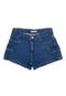 Shorts Jeans Juvenil Menina Cargo Azul Azul - Marca Crawling