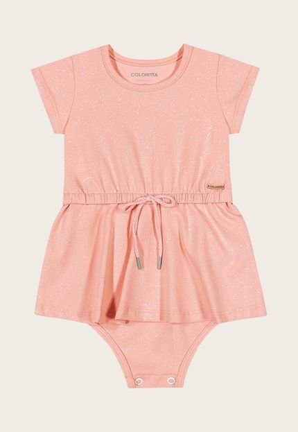 Body Bebê Colorittá Glitter Rosa - Marca Colorittá