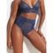 Calcinha Alta Renda Sweet Lace Azul Escuro - Marca Loungerie