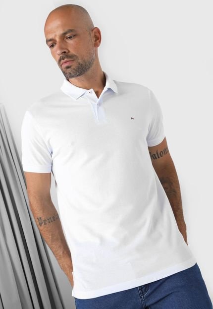 Camisa Polo Aramis Reta Bordado Branca - Marca Aramis