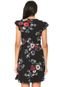 Vestido Lily Fashion Curto Babado  Preto - Marca Lily Fashion