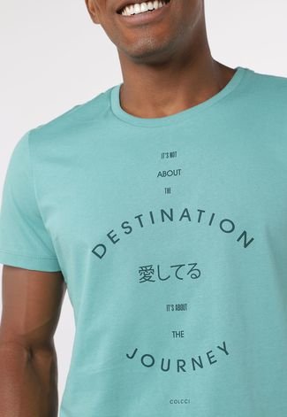 Camiseta Colcci Destination Journey Verde