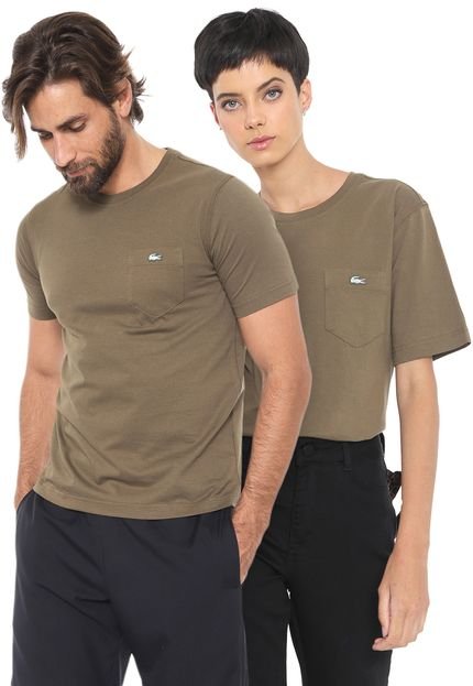 Camiseta Lacoste L!VE No Gender Bolso Verde - Marca Lacoste