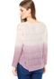 Suéter Tricot Mrs. Candy Dip Dye Off-White/Roxa - Marca Mrs. Candy