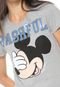 Blusa Cativa Disney Mickey Bashful Cinza - Marca Cativa Disney