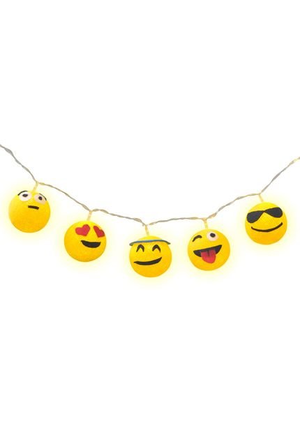 Luminária Decorativa Emojis - Pilha Cormilu Amarelo - Marca Cormilu