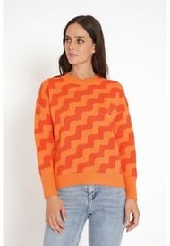 Sweater Cuello Redondo Okon Naranjo GUINDA