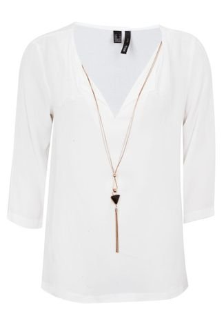 Camisa MNG Barcelona Chain Off-White