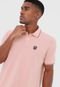 Camisa Polo Osklen Reta Brasão Rosa - Marca Osklen