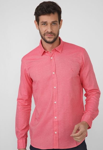 Camisa Reserva Reta Padronagem Rosa - Marca Reserva