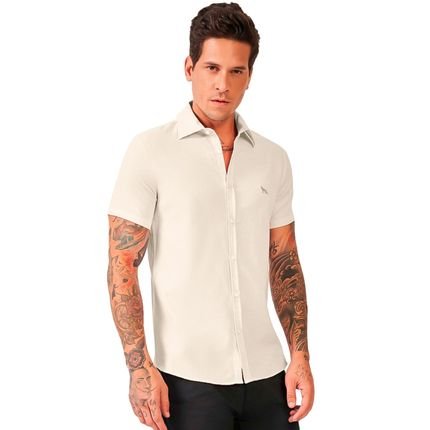 Camisa Acostamento Casual Basic VE24 Bege Masculino - Marca Acostamento