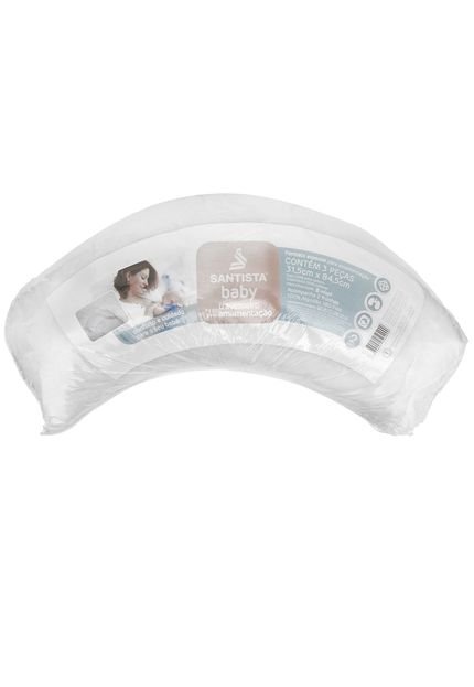 Travesseiro Para Amamentacão Baby Santista Branca - Marca Santista