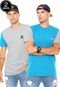 Kit 2pçs Camiseta Element Week Dy One Duo Cinza/Azul - Marca Element