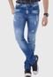 Kit 3 Calças HNO Jeans Premium Skinny com Elastano Azul-Preto - Marca HNO Jeans