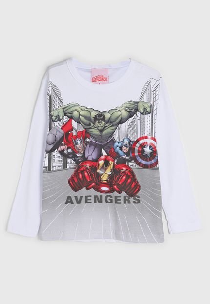 Camiseta Infantil Brandili Avengers Branco - Marca Brandili