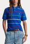 Camisa Polo Polo Ralph Lauren Reta Estampada Azul - Marca Polo Ralph Lauren