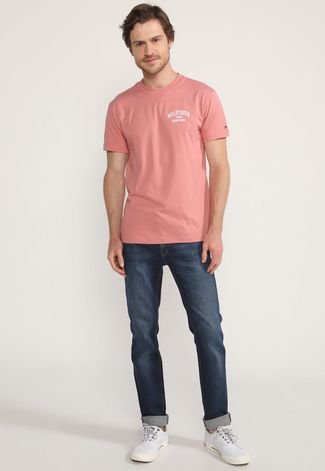 Camiseta Tommy Hilfiger Logo Rosa - Compre Agora