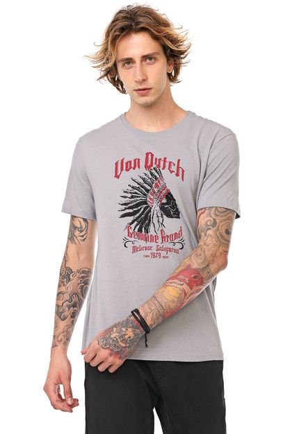 Camiseta Von Dutch Genuine Brand Cinza - Marca Von Dutch 