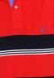Camisa Polo Nautica Faixas Vermelha/Azul - Marca Nautica