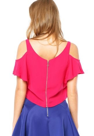 Blusa Pink Connection Cropped Rosa
