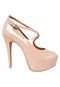 Peep Toe Vicenza Blogueira Helena Lunardelli Nude - Marca Vicenza