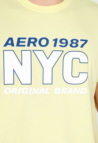 Camiseta Aeropostale Logo Amarela