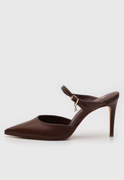 Scarpin Mule Carrano Salto Fino Alto Marrom - Marca Carrano