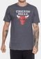Camiseta NBA Masculina City 2 City Chicago Bulls Preta Mescla Vintage - Marca NBA