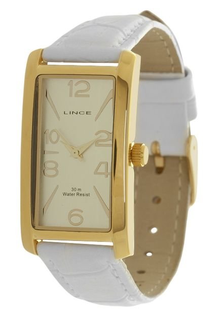 Relógio LQC4148LS2BX Branco/Dourado - Marca Lince
