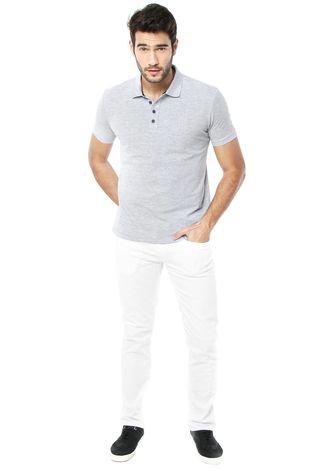 Camisa Polo Calvin Klein Jeans Basic Cinza