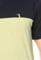 Camiseta Manga Curta Aleatory Contraste Preto/Amarelo - Marca Aleatory